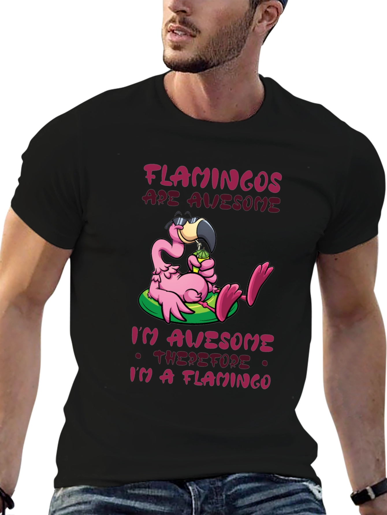 Funny Flamingo Graphic T-Shirt