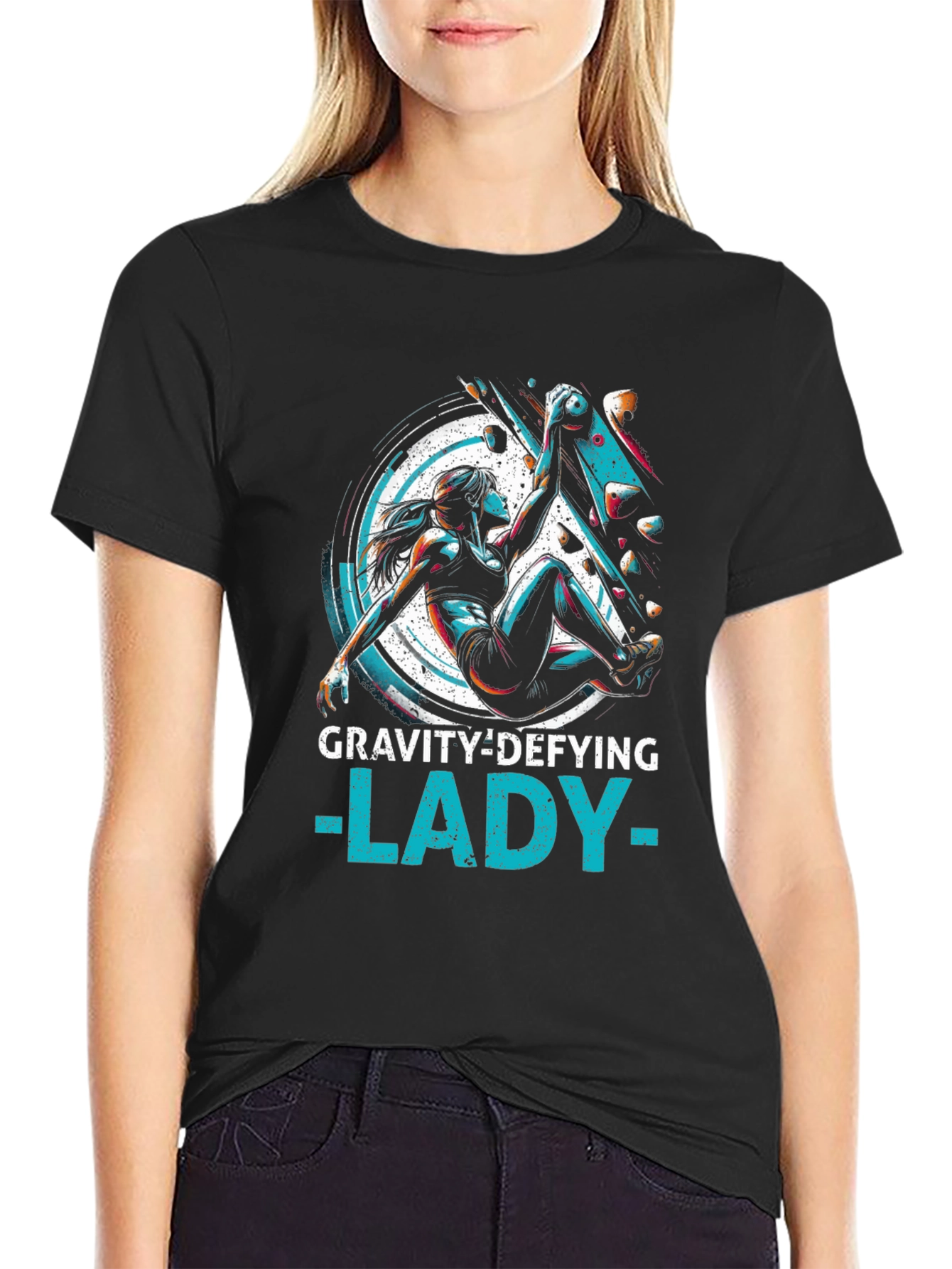 Gravity Defying Lady Tee - Climbing T-Shirt