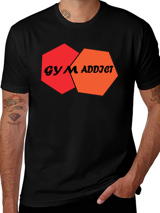 Gym Addict T-Shirt - Mens Black Fitness Tee