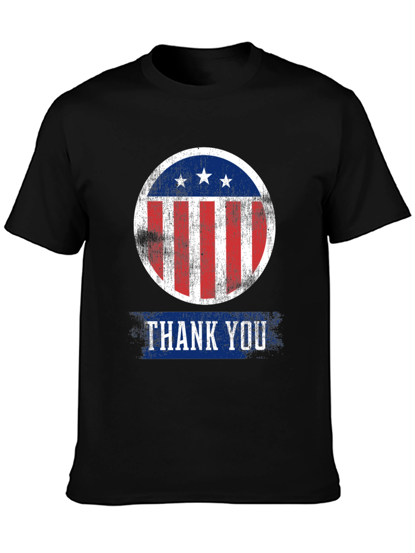 Patriotic Thank You T-Shirt - Distressed Design