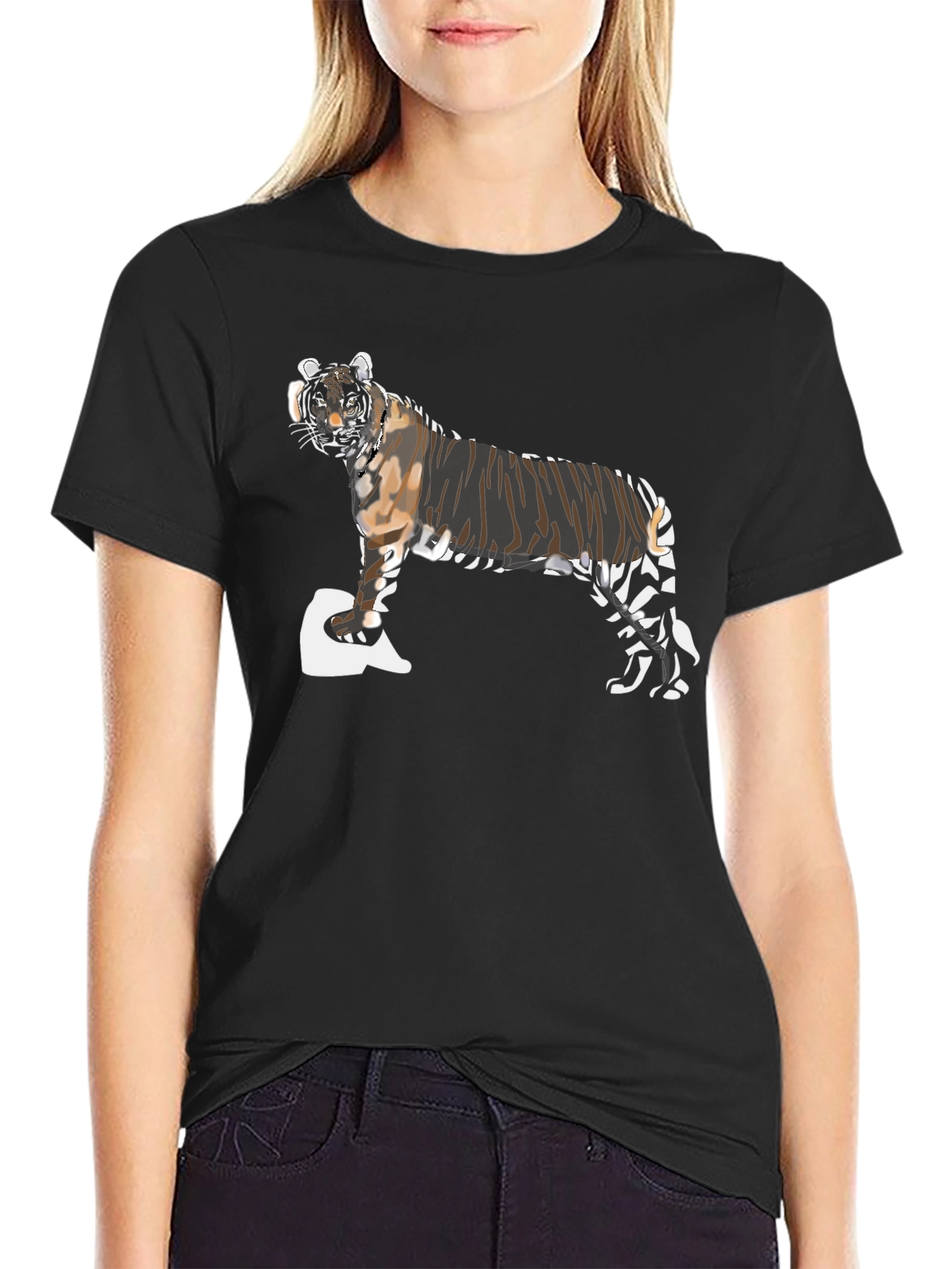 Tiger Graphic Tee - Mens Black Short Sleeve