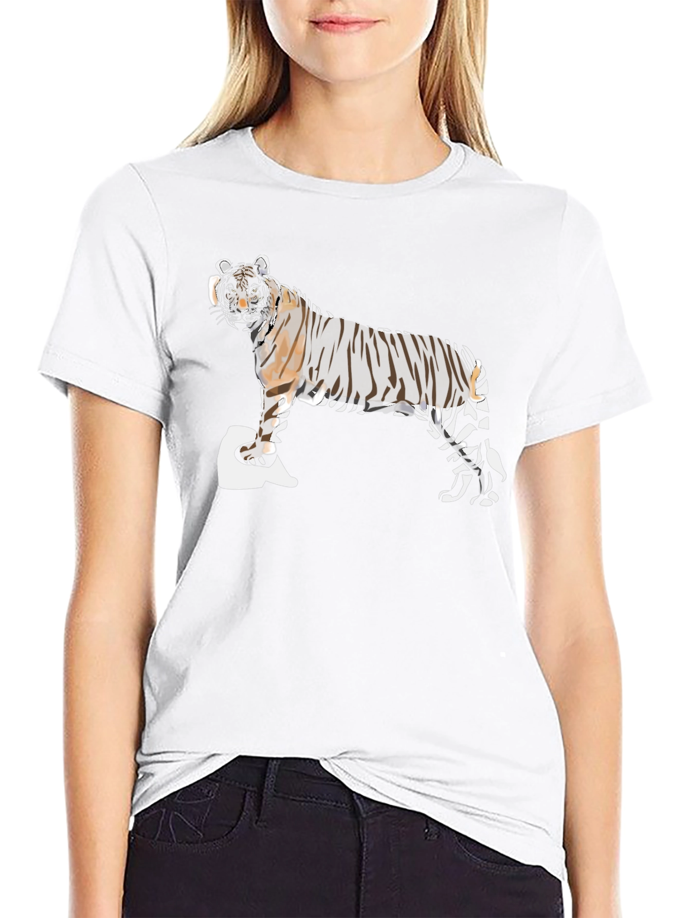 Tiger Graphic Tee - Mens Black Short Sleeve