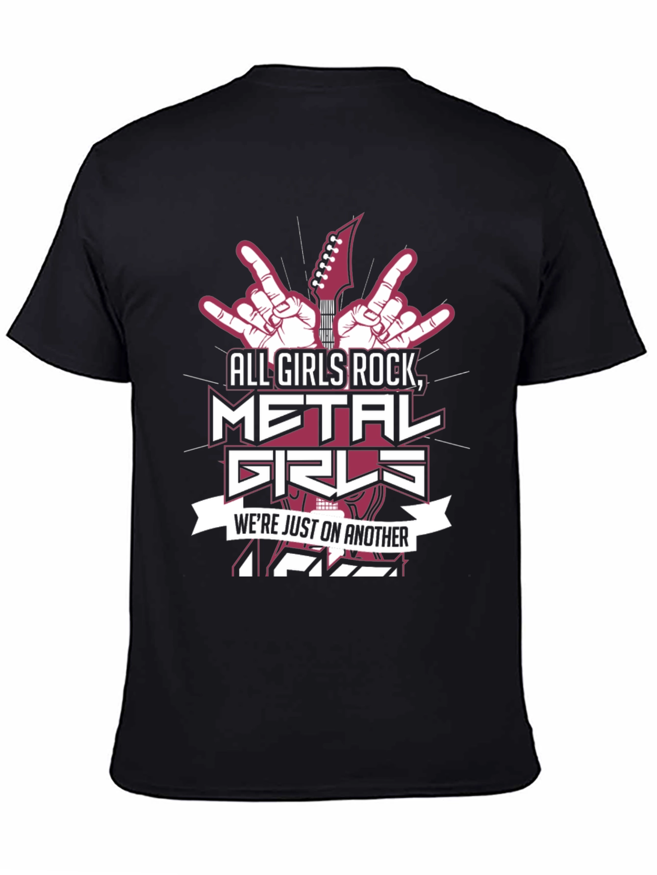 All Girls Rock T-Shirt - Metal Music Design