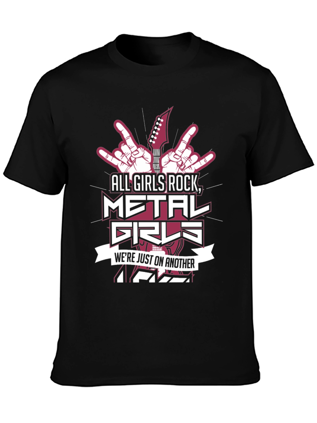 All Girls Rock T-Shirt - Metal Music Design