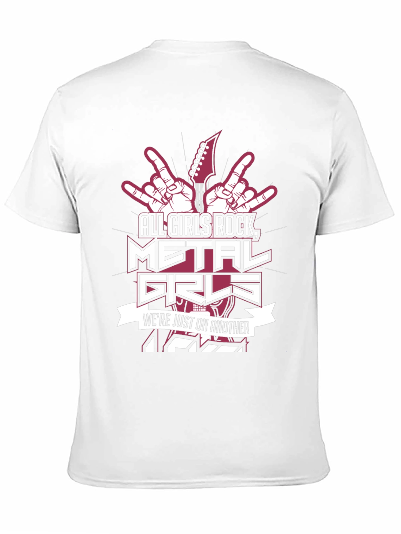 All Girls Rock T-Shirt - Metal Music Design
