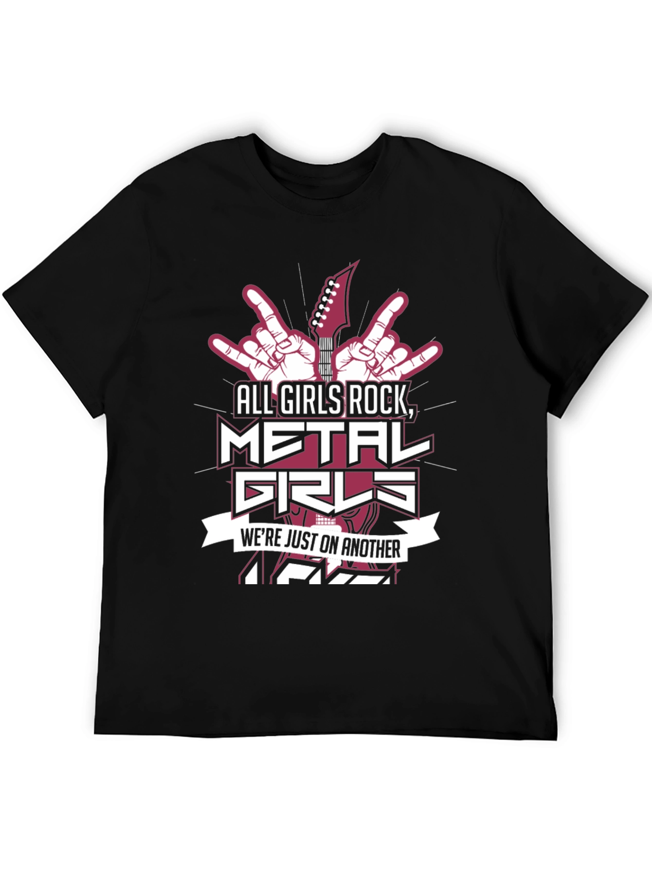 All Girls Rock T-Shirt - Metal Music Design