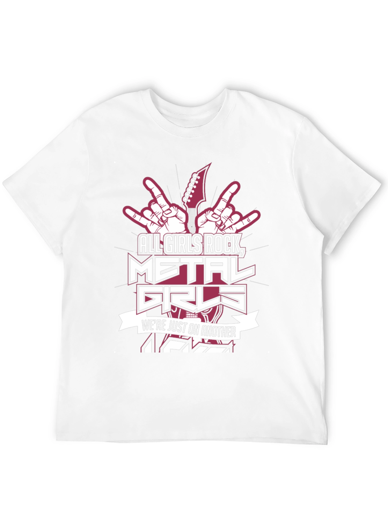 All Girls Rock T-Shirt - Metal Music Design