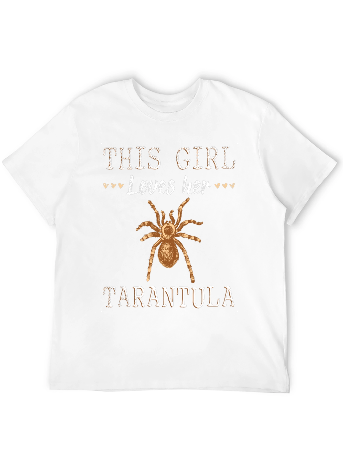 Girl Loves Tarantula Graphic Tee Shirt