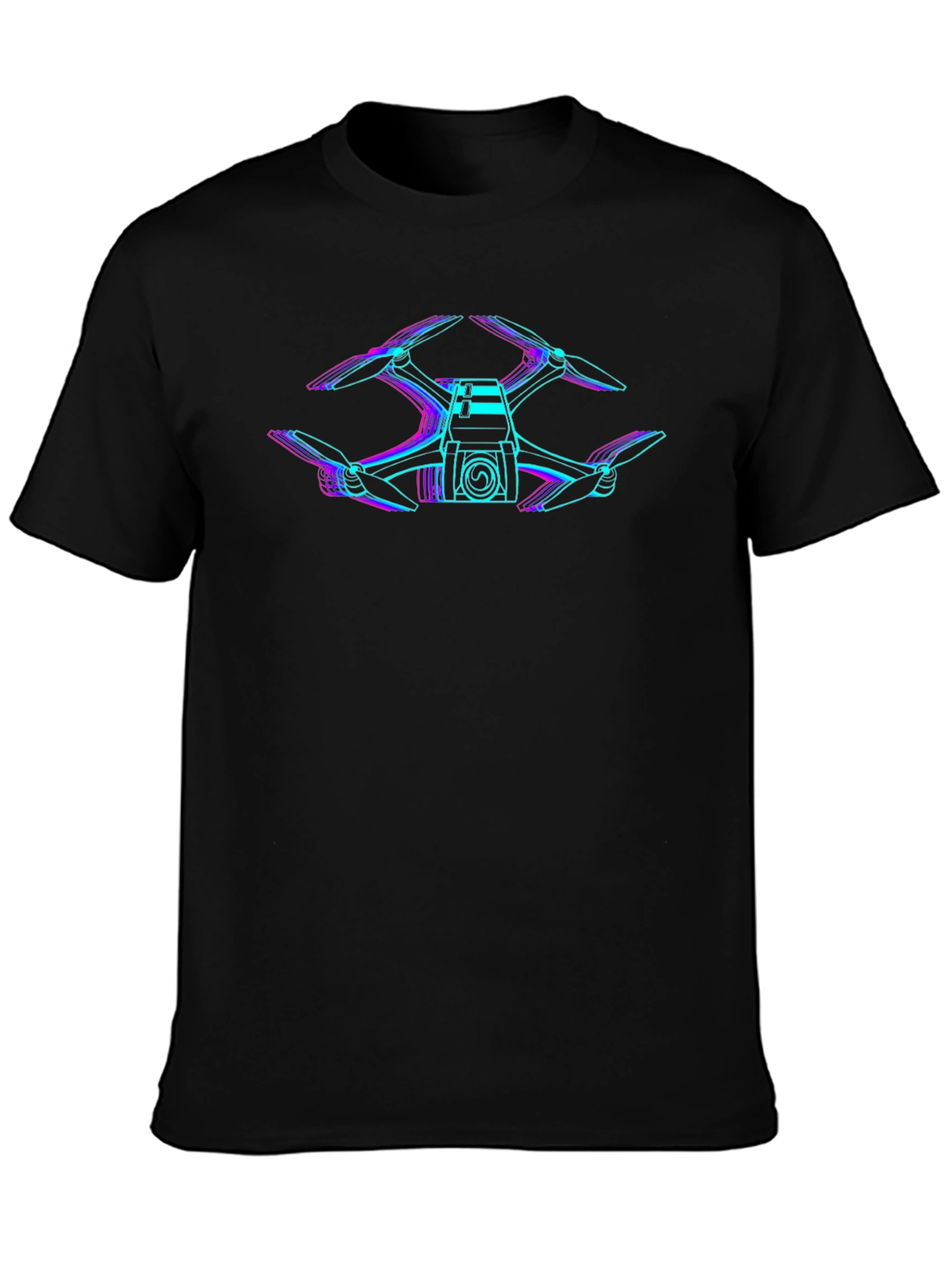 Drone Graphic Black T-Shirt