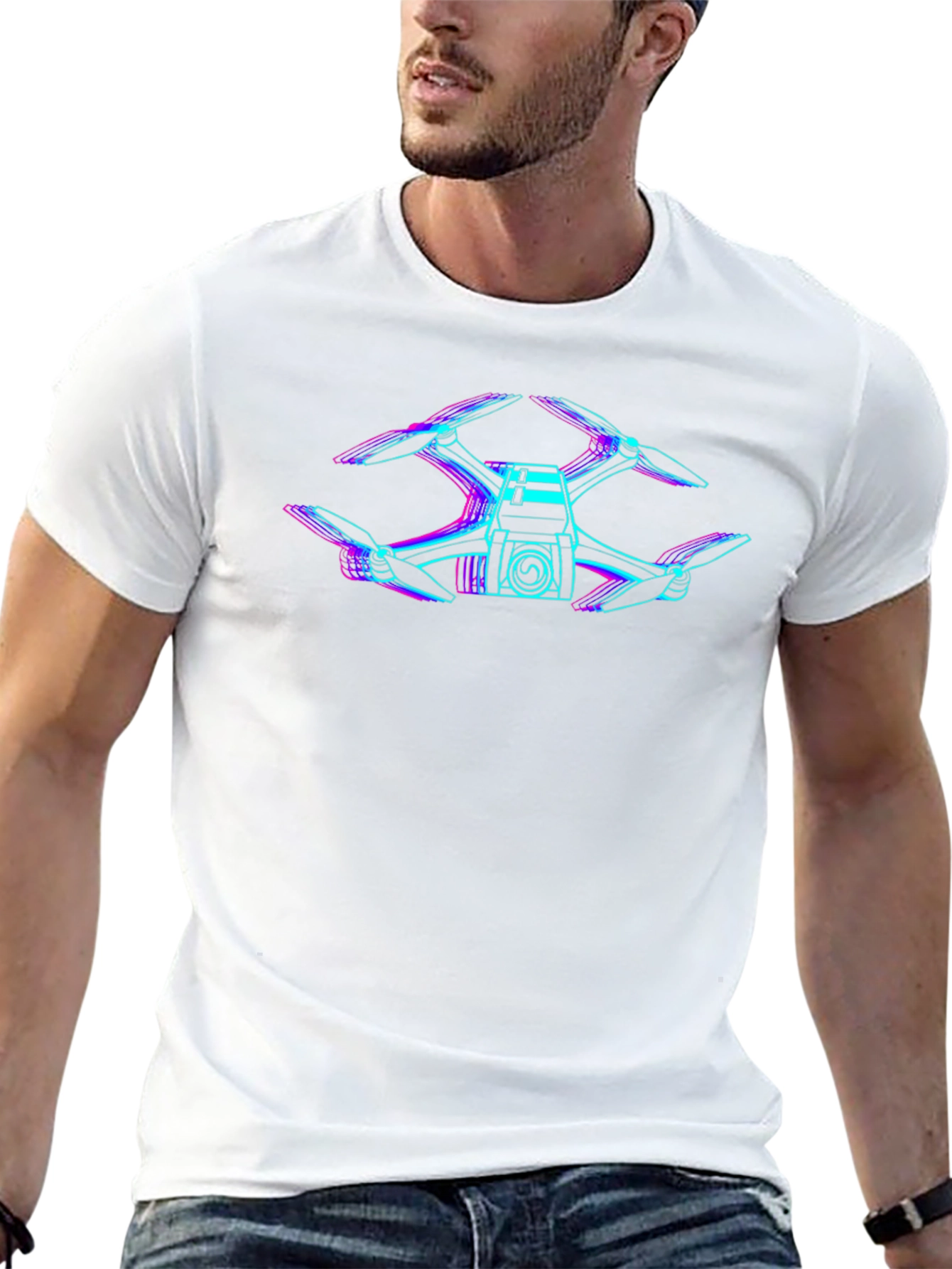 Drone Graphic Black T-Shirt