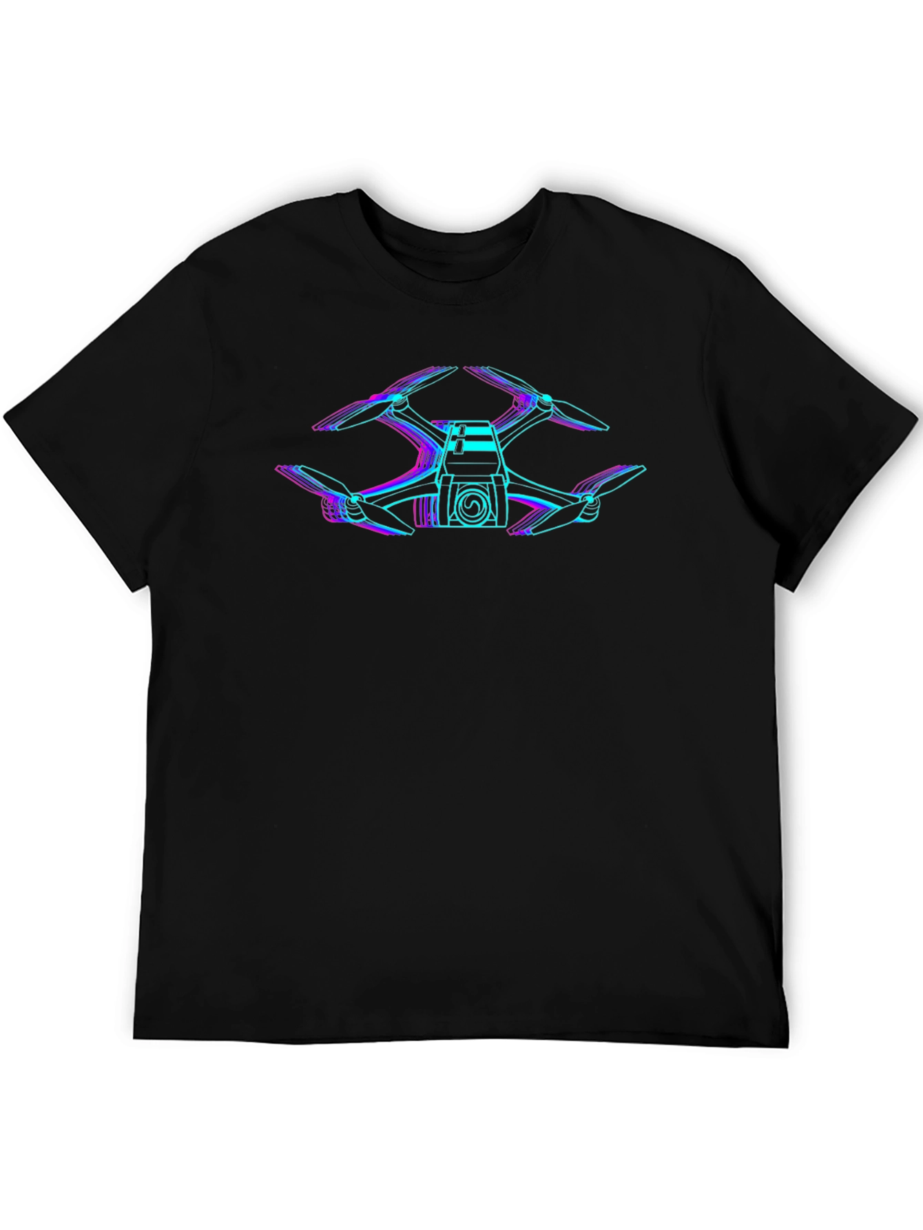 Drone Graphic Black T-Shirt