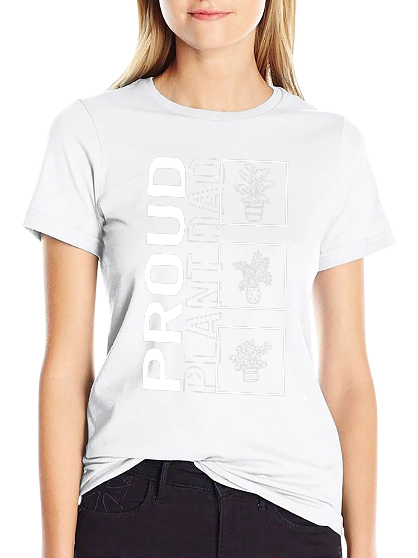 Proud Plant Dad Black Graphic T-Shirt