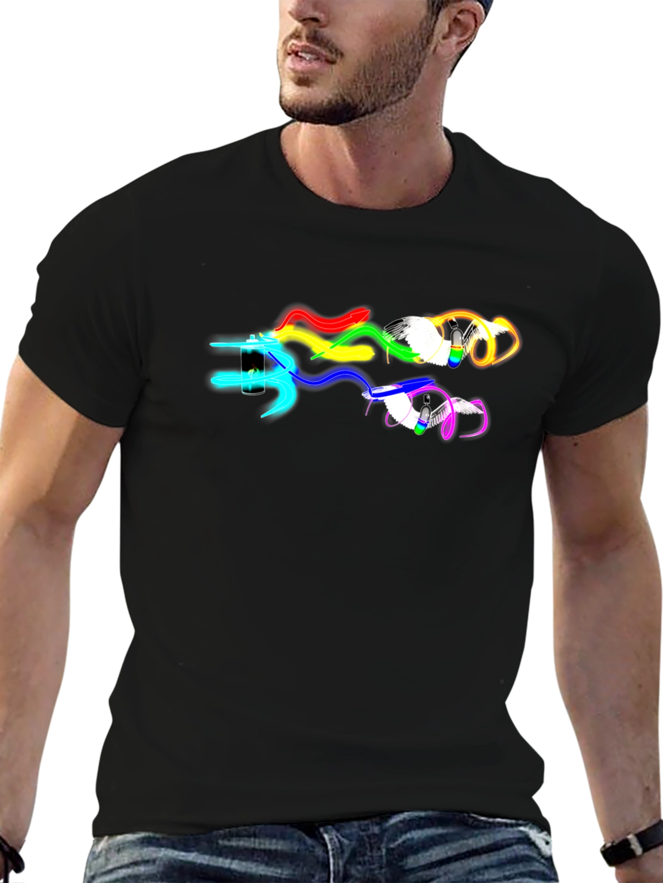 Rainbow Paint Spray Can T-Shirt