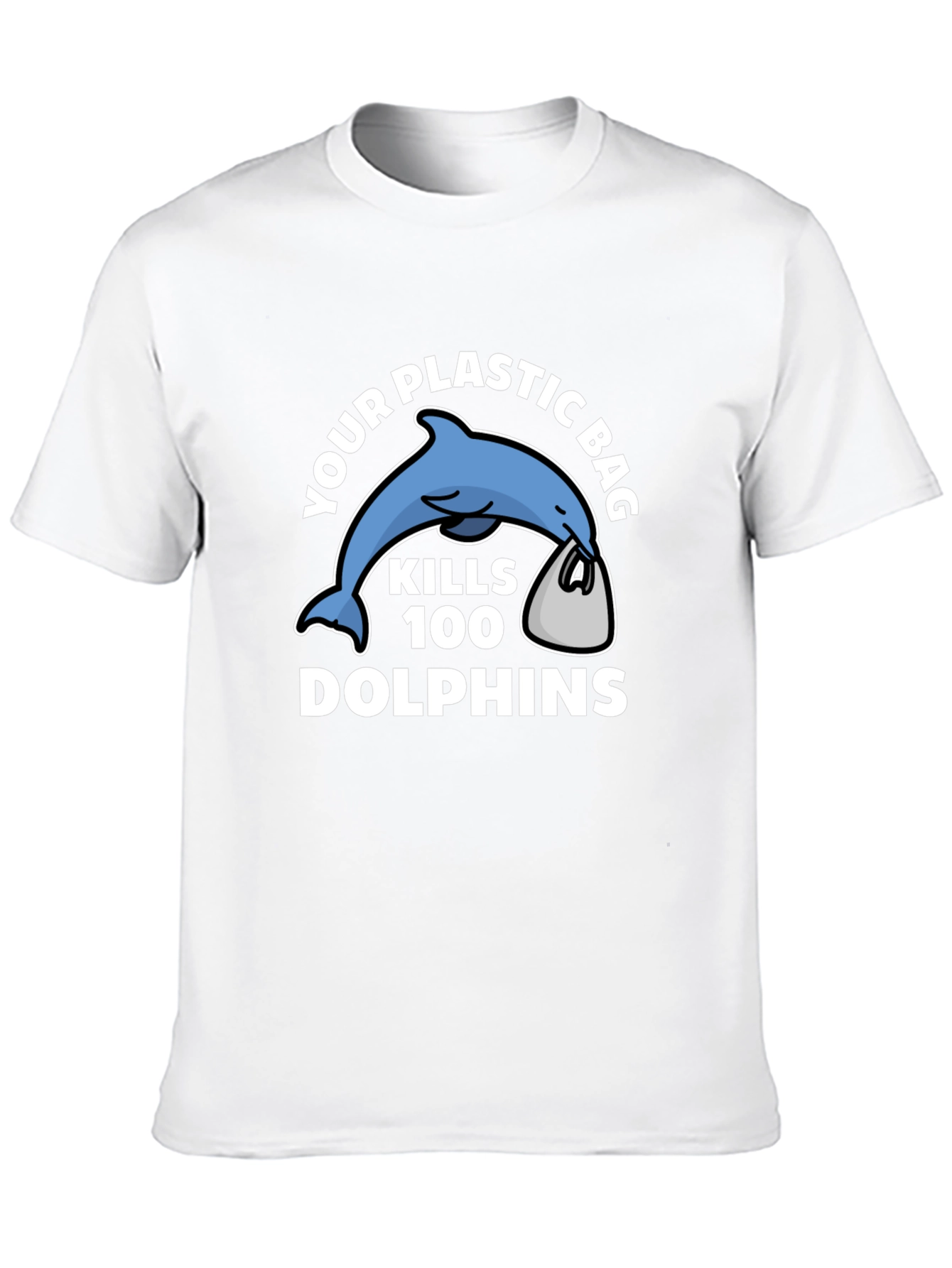 Dolphin Plastic Bag T-Shirt - Environmental Awareness Tee