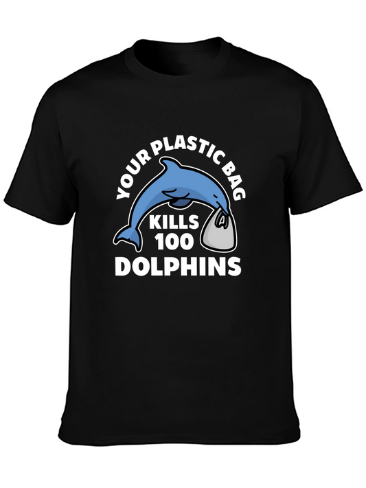 Dolphin Plastic Bag T-Shirt - Environmental Awareness Tee