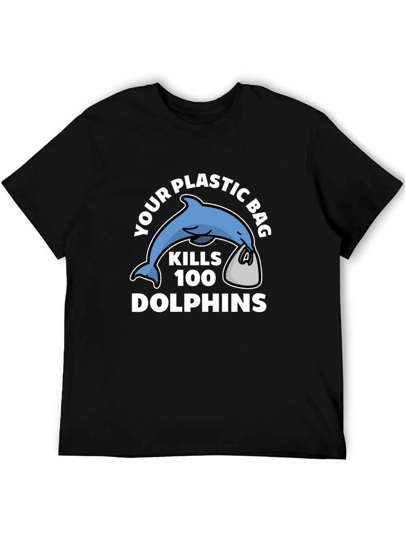 Dolphin Plastic Bag T-Shirt - Environmental Awareness Tee