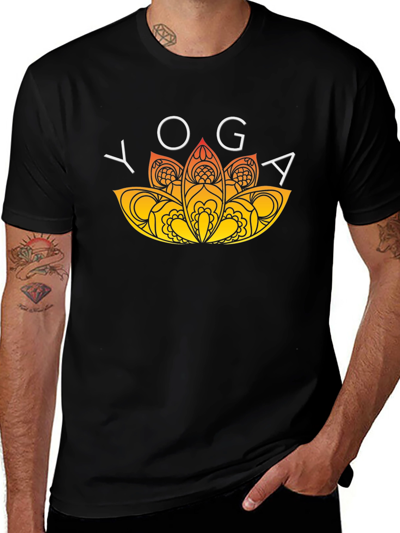 Yoga Lotus Graphic Tee - Relaxed Fit