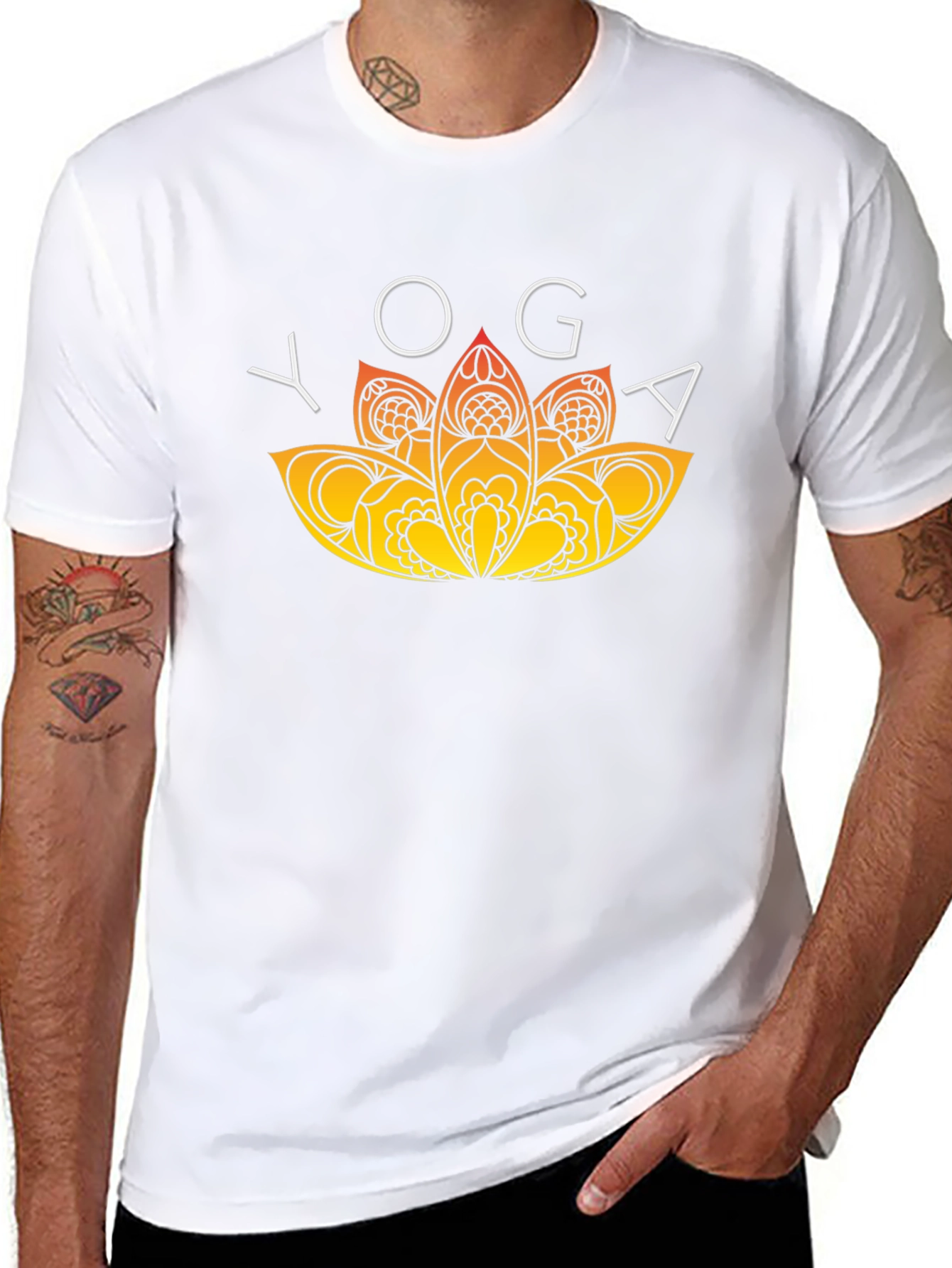 Yoga Lotus Graphic Tee - Relaxed Fit