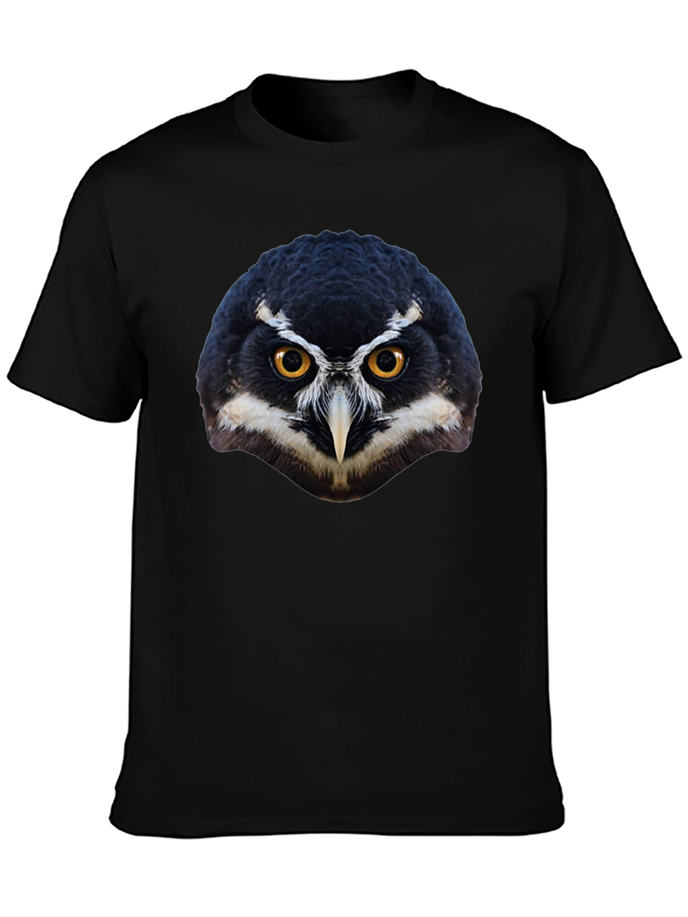 Owl Face Graphic Black T-Shirt
