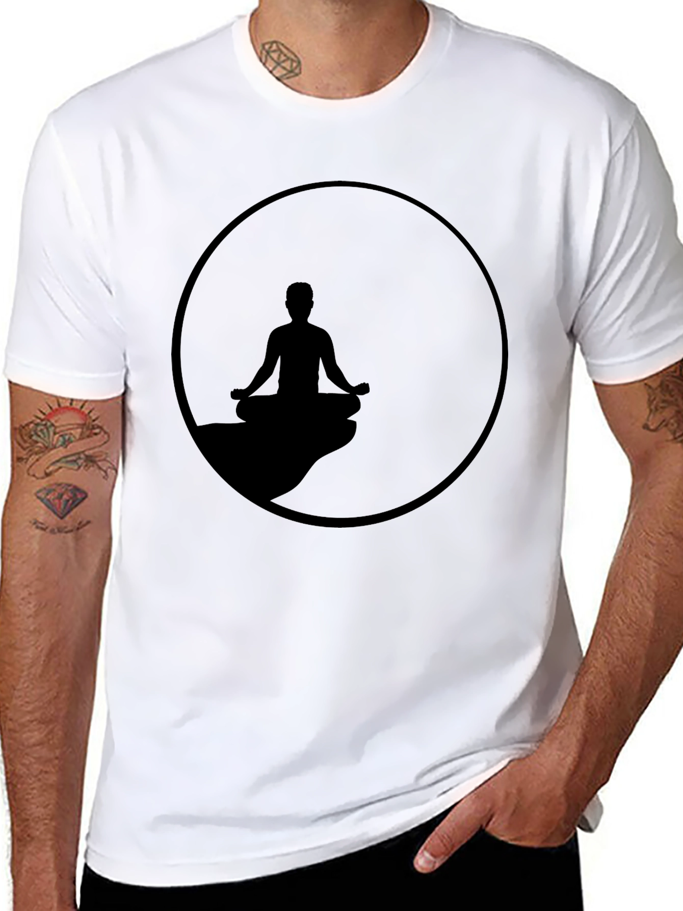 Zen Meditation T-Shirt - Relaxed Fit Black Tee