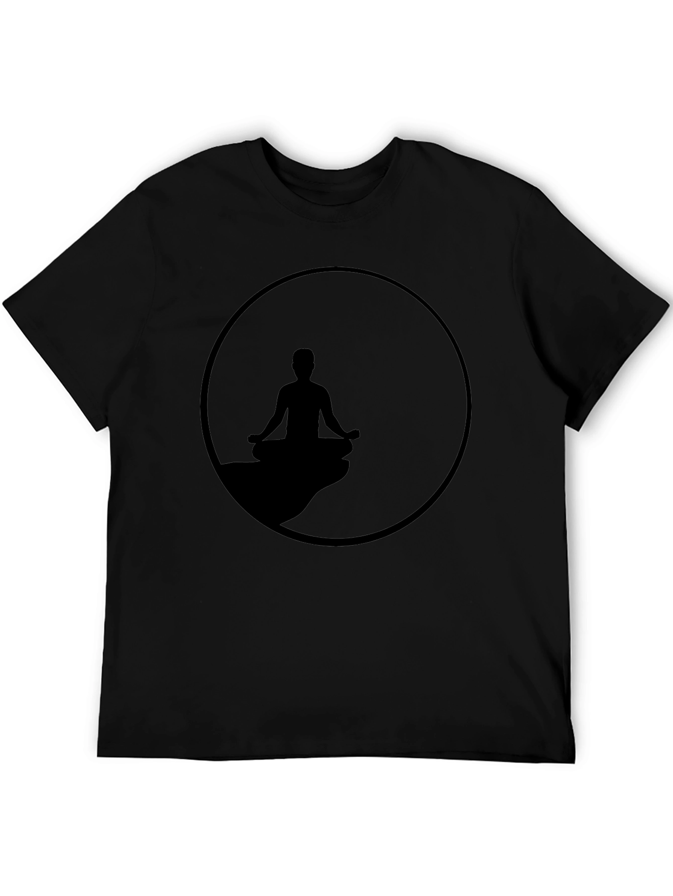 Zen Meditation T-Shirt - Relaxed Fit Black Tee