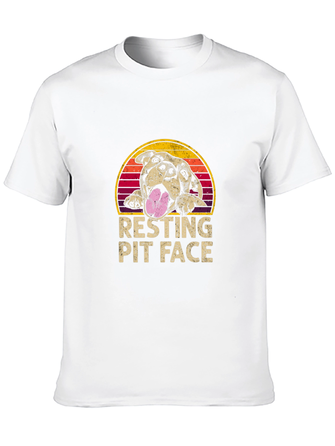 Resting Pit Face T-Shirt - Dog Lover Tee