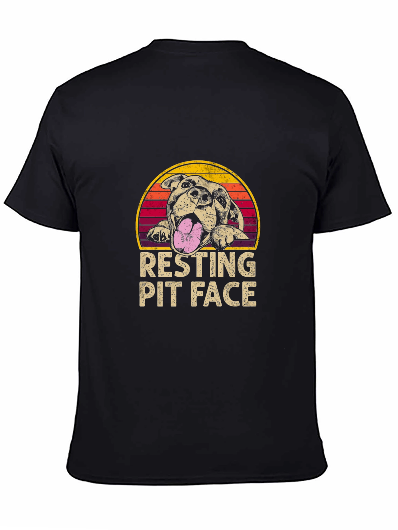 Resting Pit Face T-Shirt - Dog Lover Tee