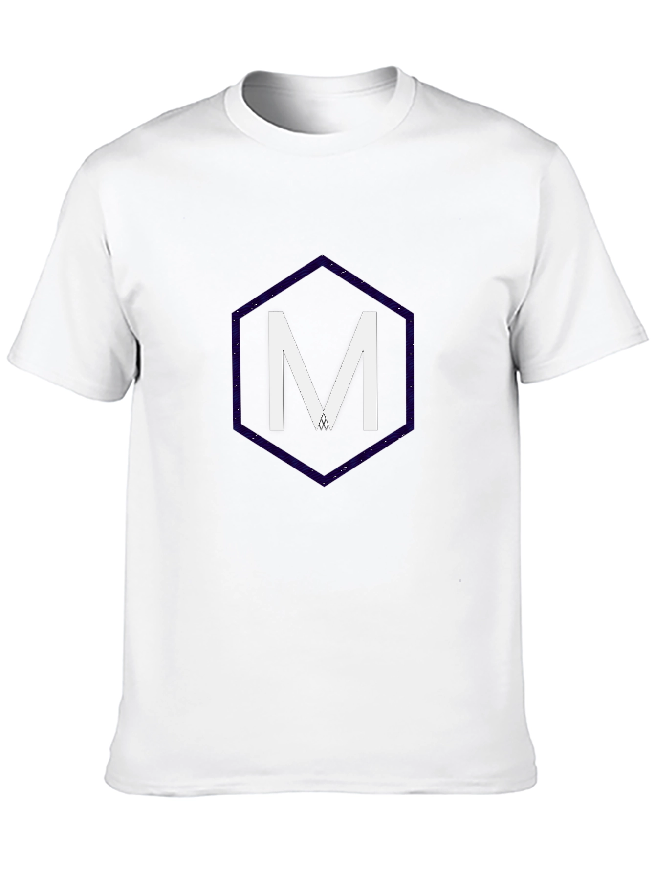 Modern Geometric M Graphic Tee - Stylish Black T-Shirt
