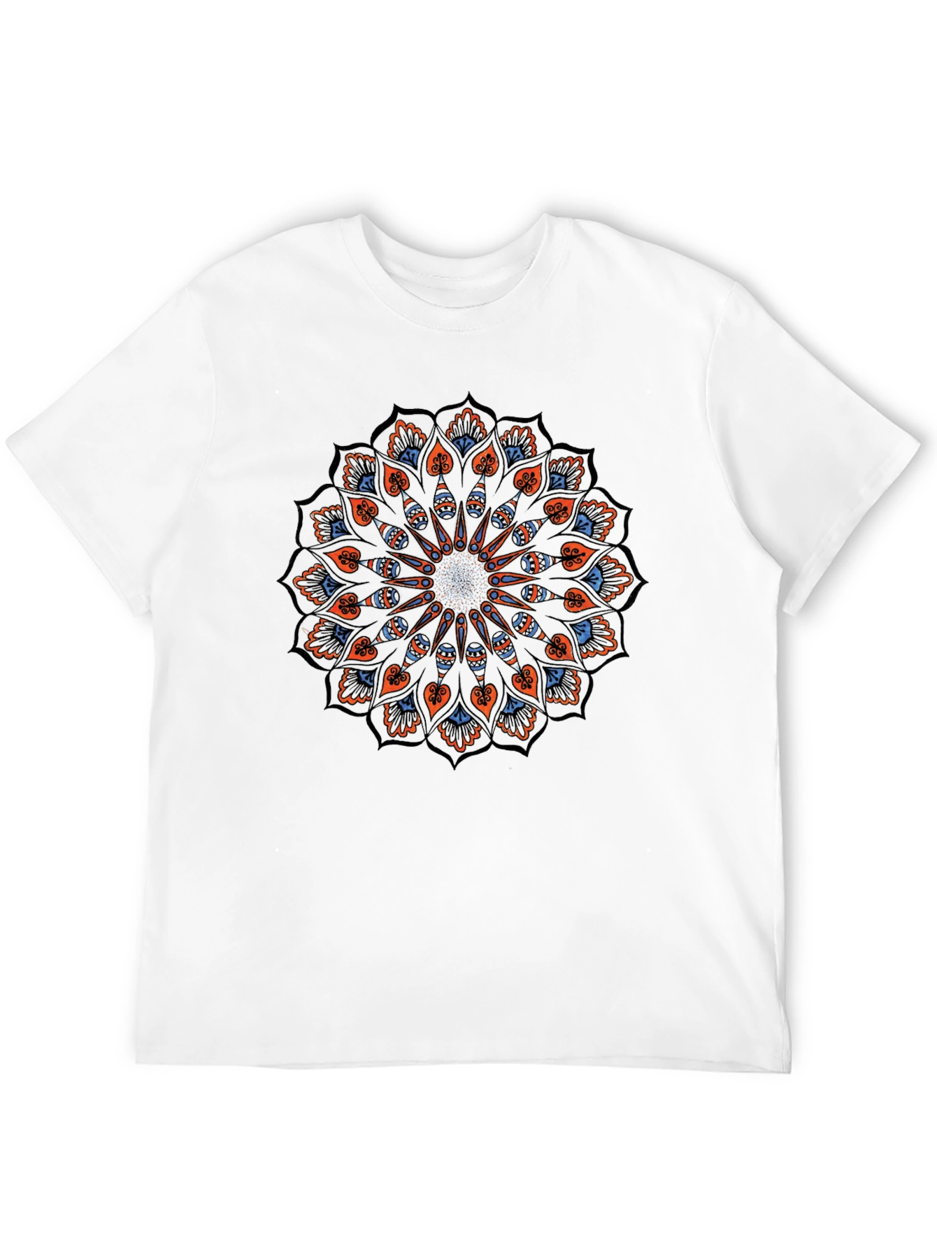 Mandala Graphic Tee - Black Cotton Blend
