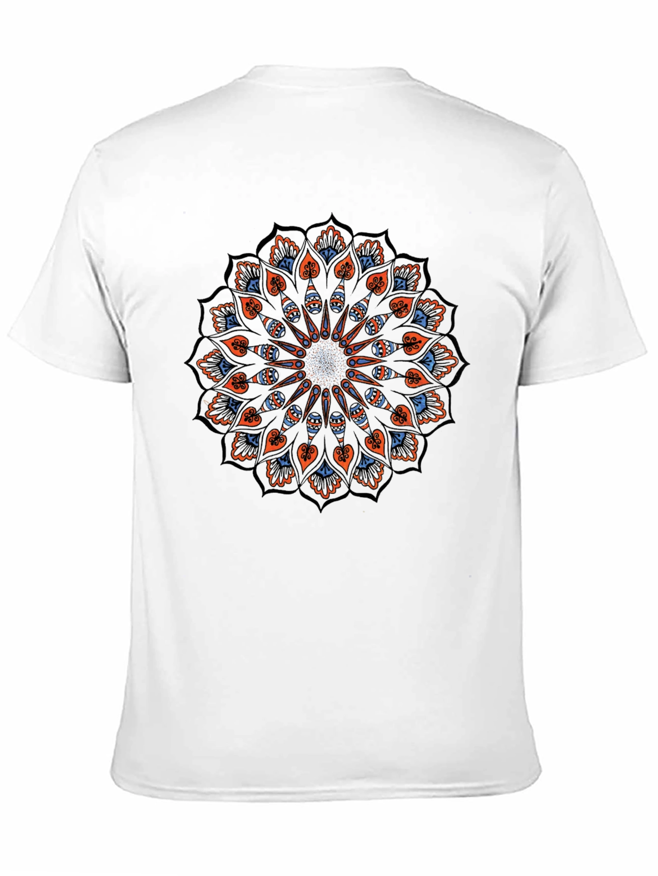 Mandala Graphic Tee - Black Cotton Blend