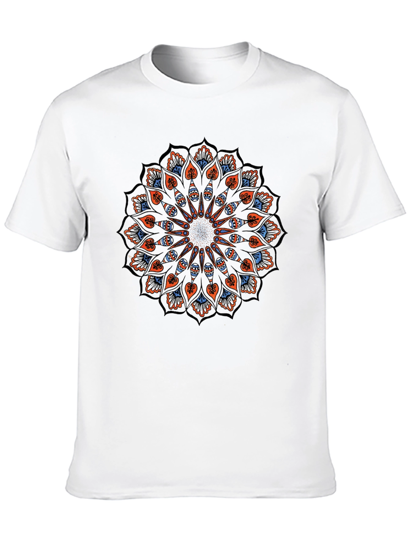 Mandala Graphic Tee - Black Cotton Blend