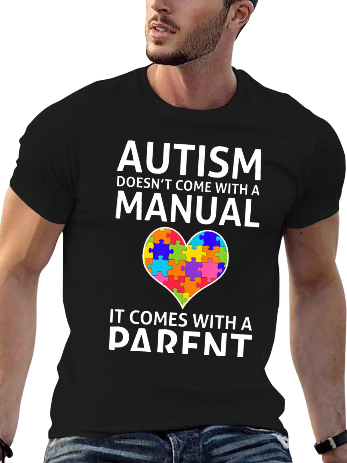 Autism Awareness T-Shirt - Puzzle Heart Parent Design