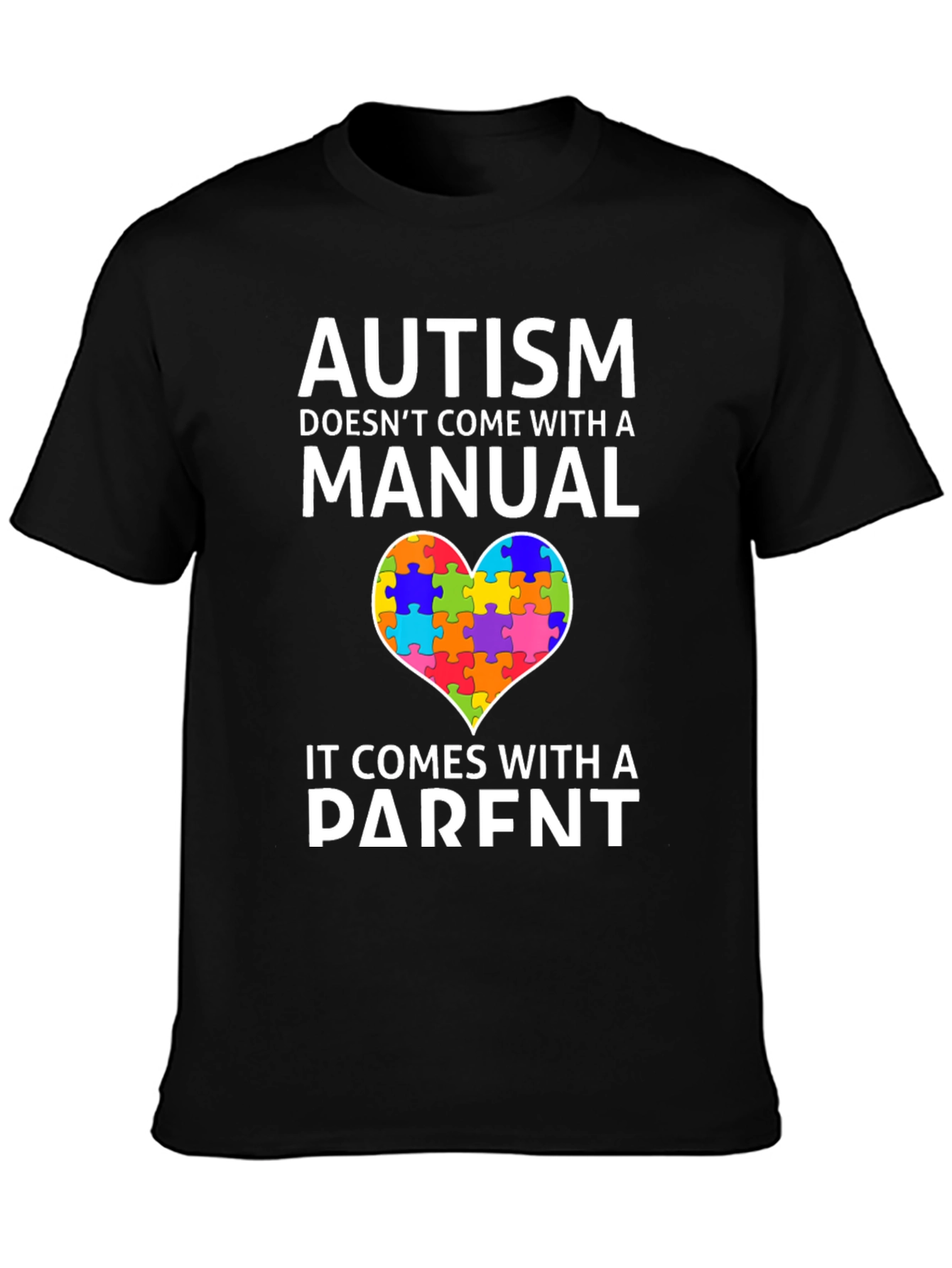 Autism Awareness T-Shirt - Puzzle Heart Parent Design