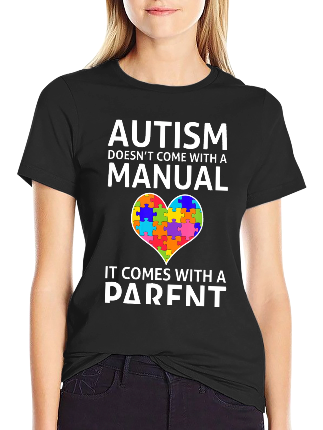 Autism Awareness T-Shirt - Puzzle Heart Parent Design