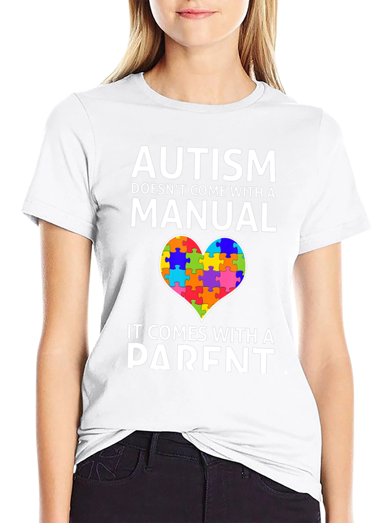 Autism Awareness T-Shirt - Puzzle Heart Parent Design