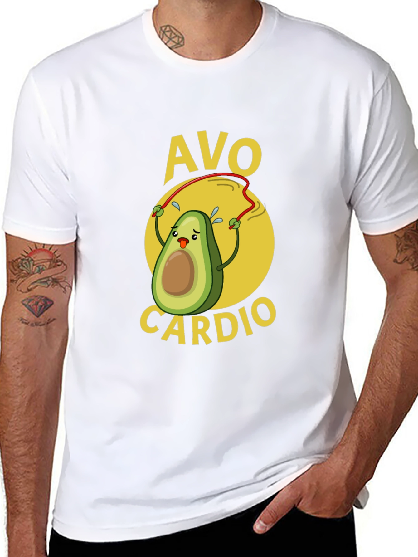 Avo Cardio T-Shirt - Avocado Workout Tee