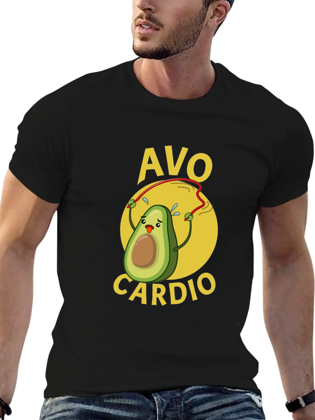 Avo Cardio T-Shirt - Avocado Workout Tee
