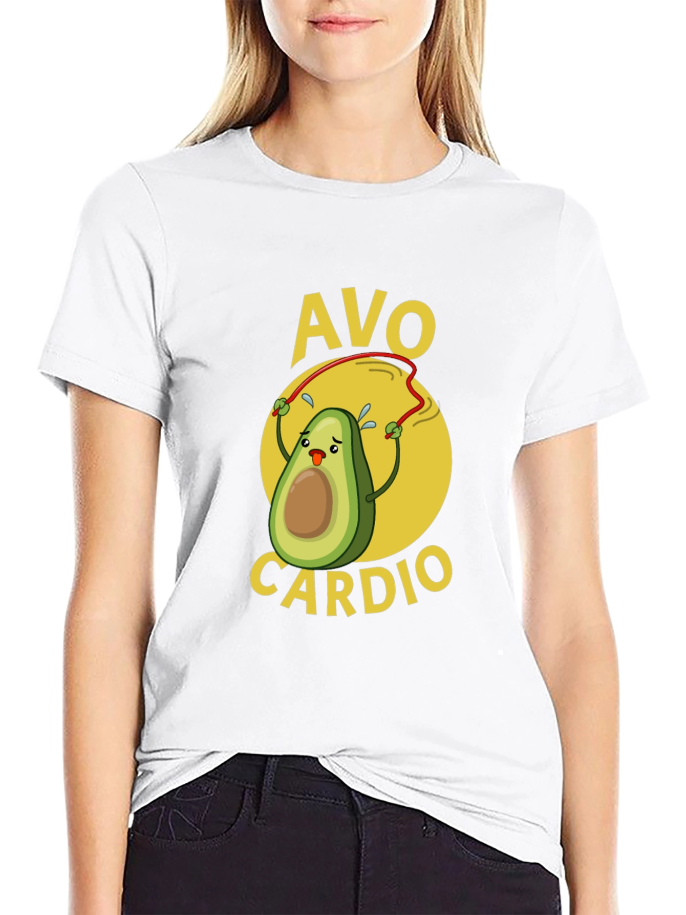 Avo Cardio T-Shirt - Avocado Workout Tee