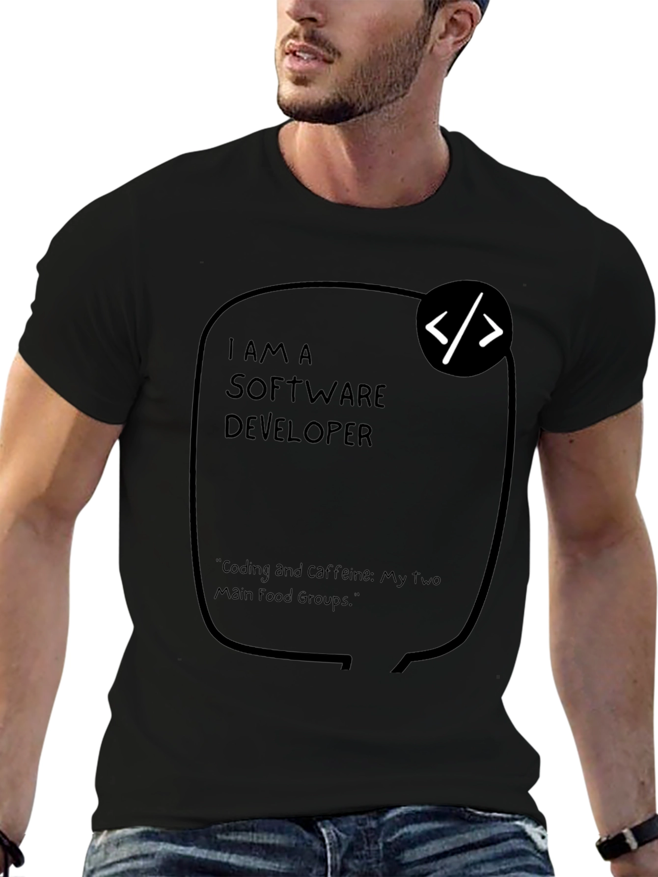 Software Developer Coding and Caffeine T-Shirt