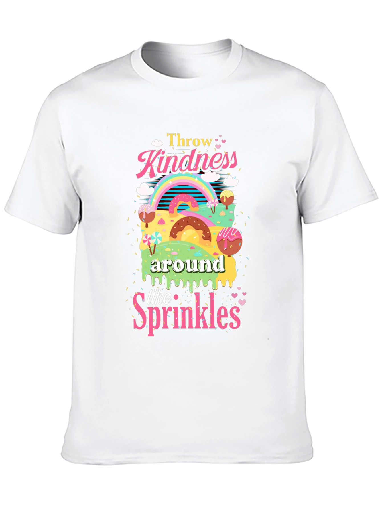 Kindness Sprinkles T-Shirt Black Crew Neck Tee