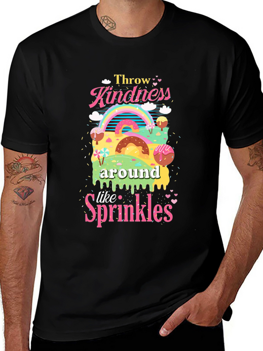 Kindness Sprinkles T-Shirt Black Crew Neck Tee