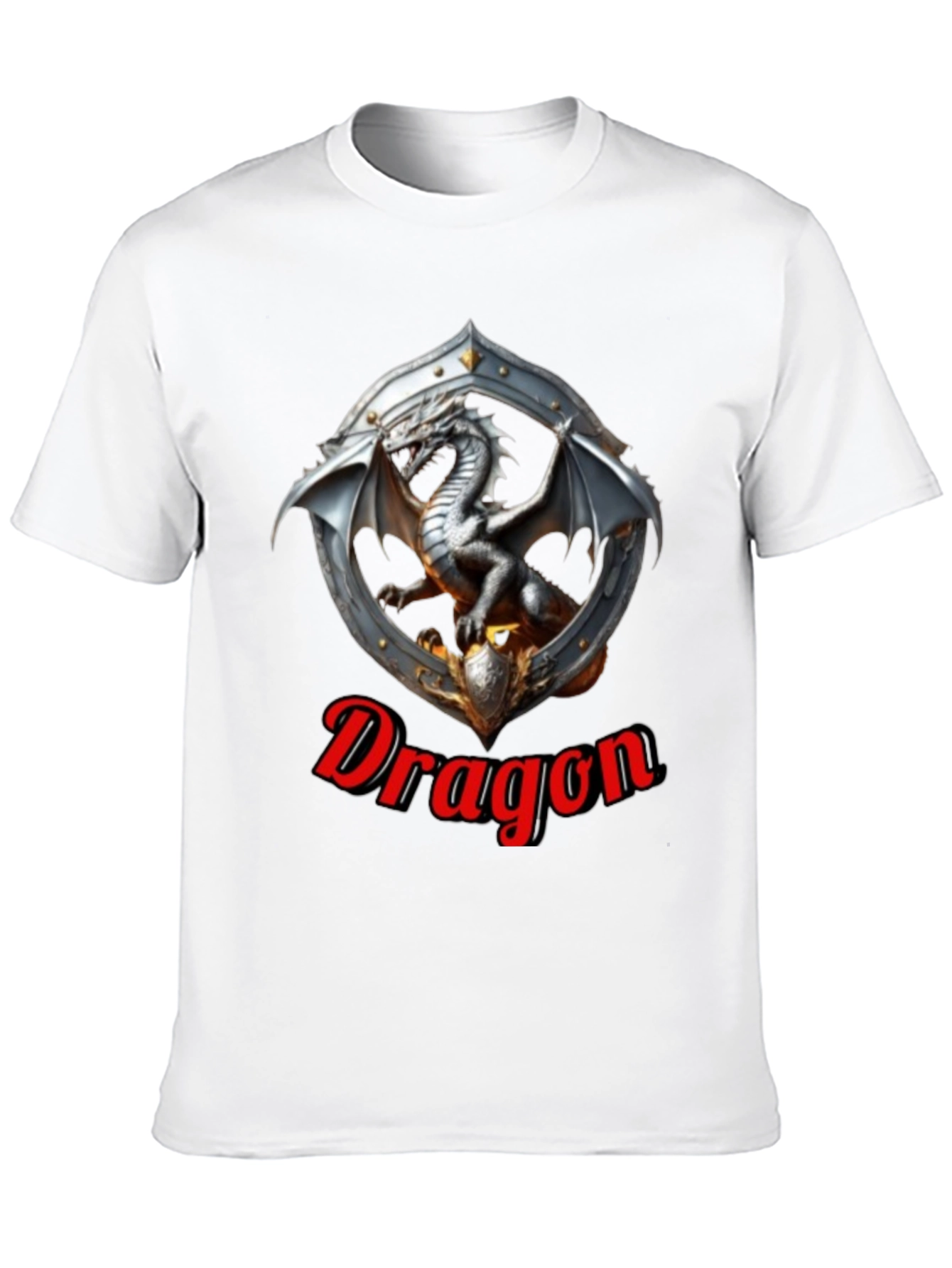 Dragon Shield Graphic Tee - Fantasy Style