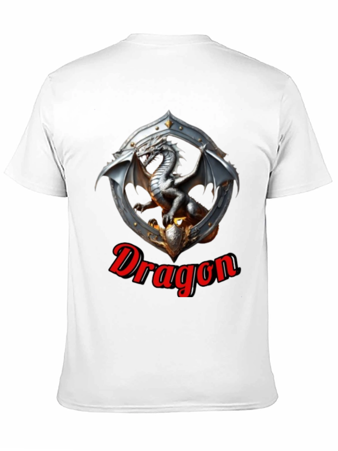 Dragon Shield Graphic Tee - Fantasy Style