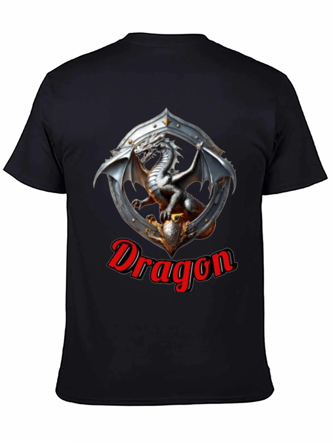 Dragon Shield Graphic Tee - Fantasy Style