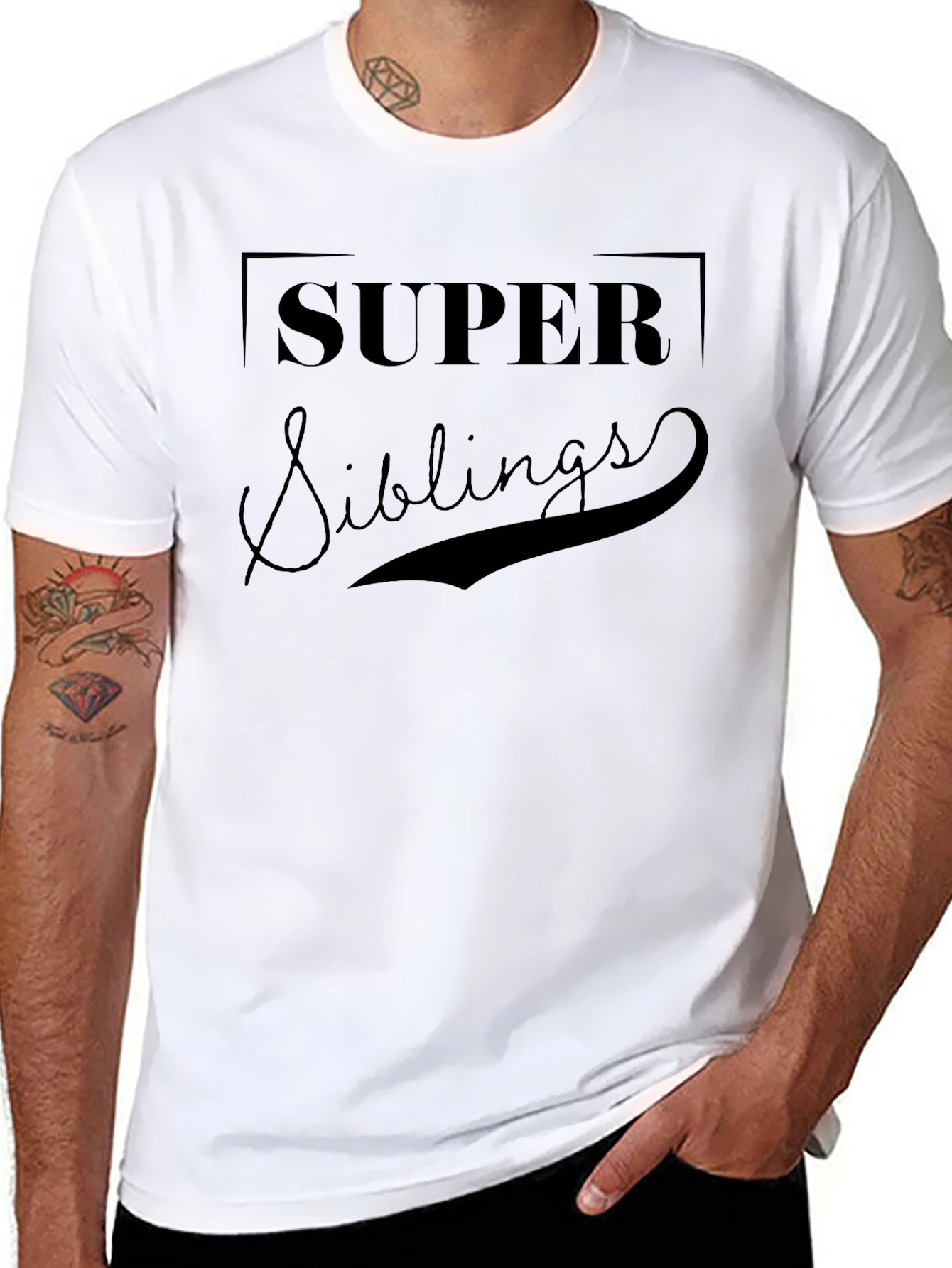 Super Siblings Black T-Shirt