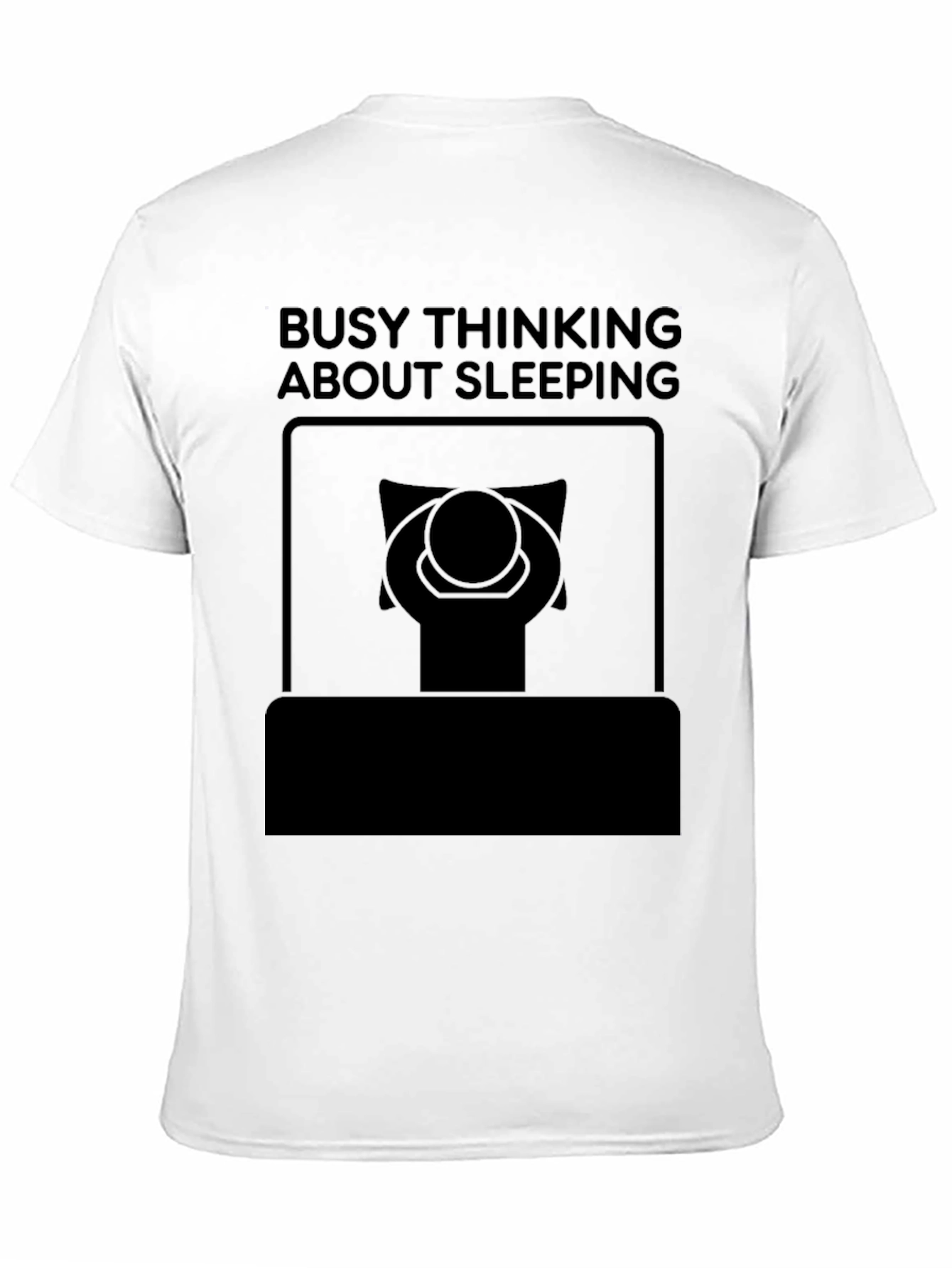Busy Thinking About Sleeping Black Graphic Tee