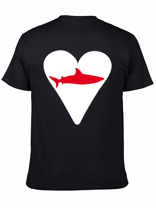 Shark Heart Graphic Tee - Stylish & Unique Mens T-Shirt