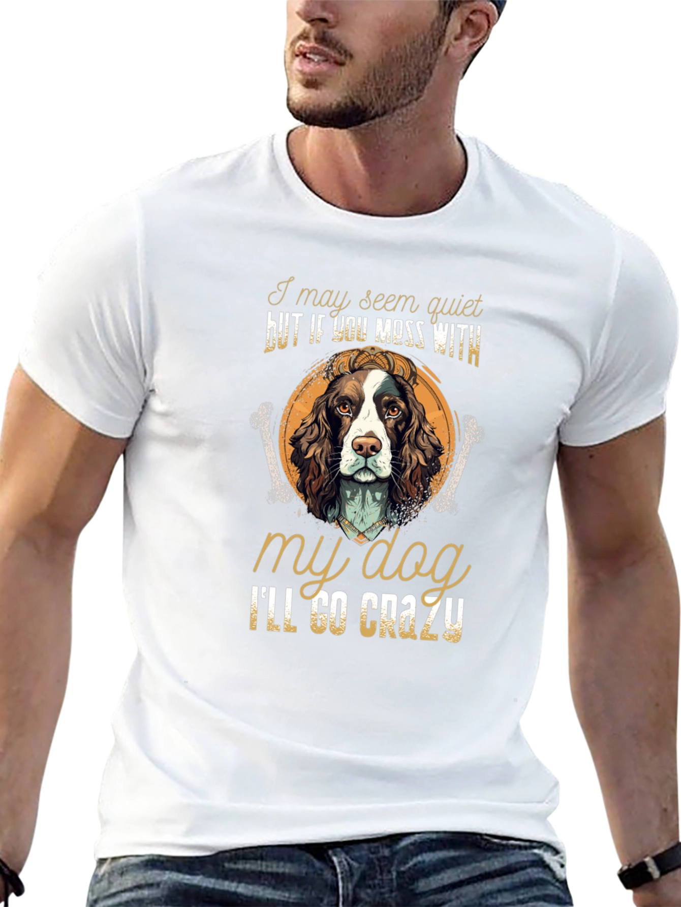 Dog Lover T-Shirt -  Ill Go Crazy Dog Tee