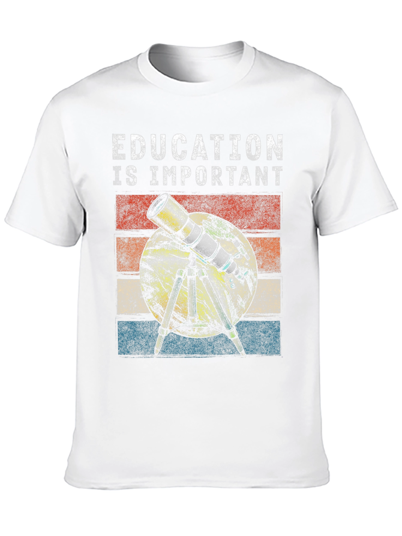 Education is Important Telescope Graphic Tee