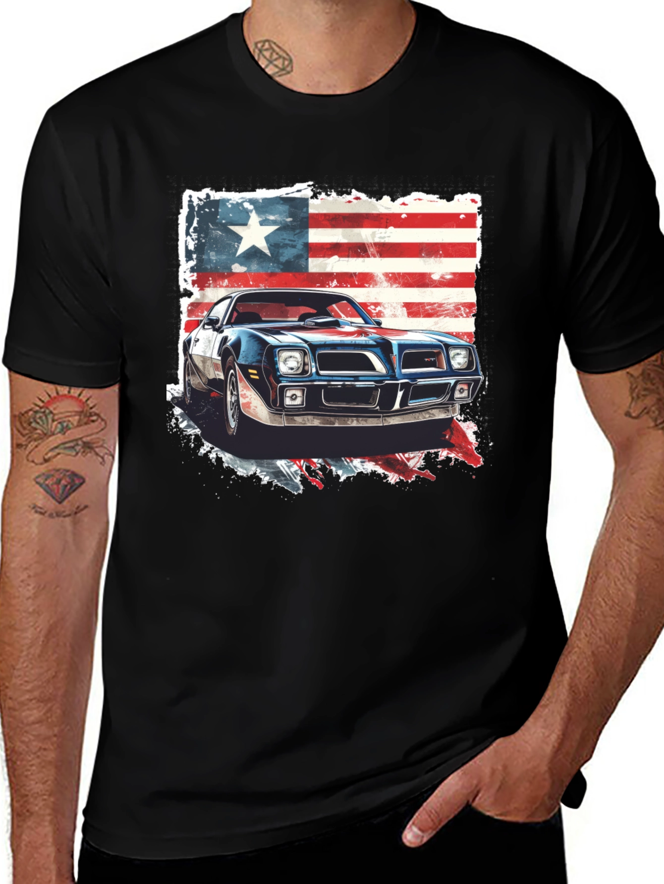 American Muscle Car Graphic Tee